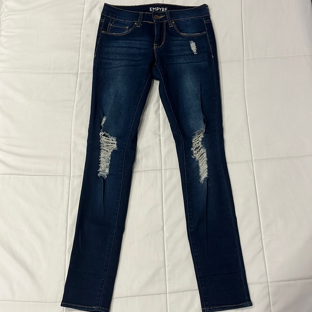 Zumiez Empyre Ripped Mid Rise Skinny Jeans